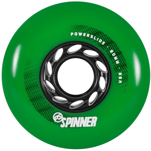 Колеса Powerslide Spinner 80 мм (88A) зелёные