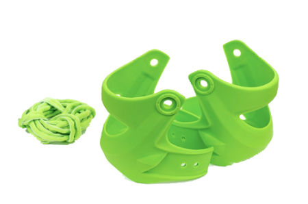 Каффы и шнурки L/XL в наборе зелёные