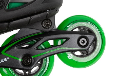 Детские роликовые коньки Powerslide Universe зеленые 4-колесные