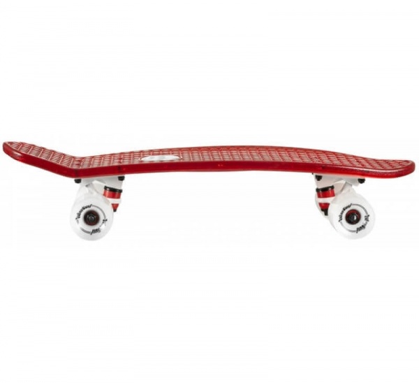 Скейтборд Dirty Harry красный со светящимися колёсами